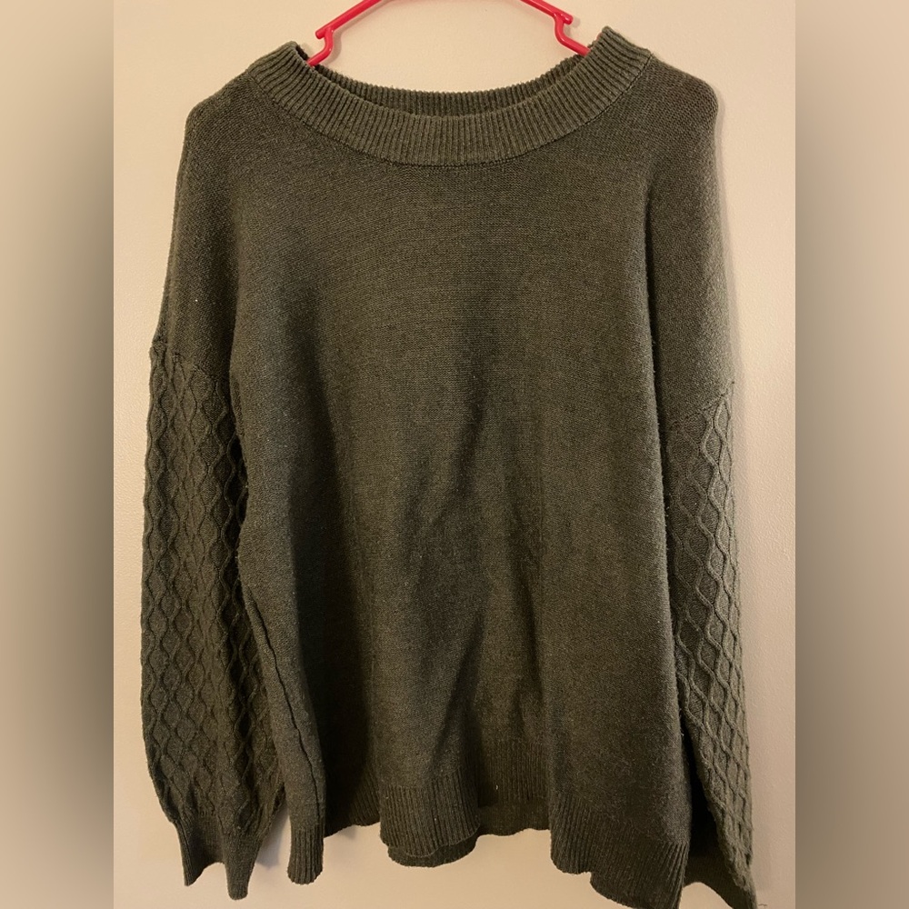 Maurices Dark Olive Crew Neck Sweater